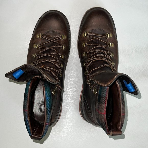 Offers Welcomed! Cole Haan Air Hunter Hiker Brown Leather Plaid Boots, Men's 9 - Picture 5 of 7